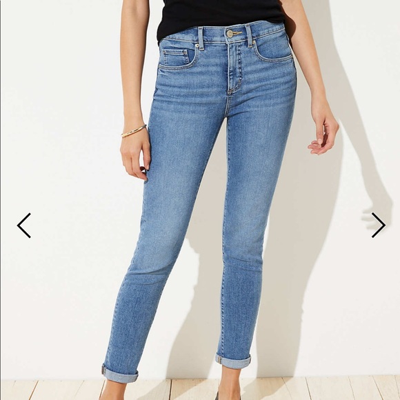 Loft Curvy Soft Slim Pocket Skinny Crop 